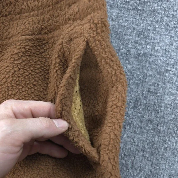 Patagonia Pants Womens M Brown Shearling Crops Fleece Sweatpants Hiking Outdoors - Picture 2 of 12